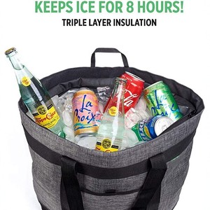 Oxford Cloth Cooler Bag Large Capacity Insulated Portable Foldable Shoulder Bag For Outdoor Picnic - Product Image 2