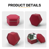 Vente en gros en usine JYB Boîte hexagonale en métal pour le stockage du thé Boîte d'emballage en métal de qualité alimentaire pour thé/café/pelure de mandarine séchée