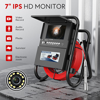 Caméra d'inspection d'égout 5MM 50M avec caméra d'endoscope 23mm Enregistreur DVR à écran 7 "avec carte 16GB Caméra de plomberie étanche IP68