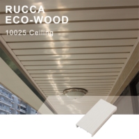 Foshan Rucca Design moderne WPC Composite plafond suspendu étanche 100x25mm bande carreaux plafonds artistiques pour usage résidentiel