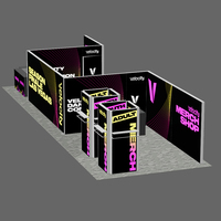 Stan Pameran Merek Pakaian dengan Film Backlit, Rangka Aluminium Modular, Perakitan Push Fit, Kecerahan Tinggi untuk Light Box