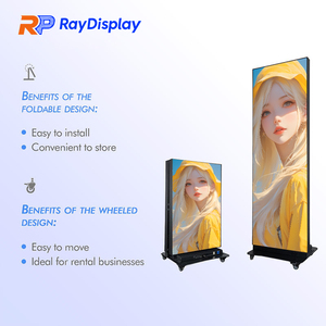 Écran vidéo LED pliable personnalisable P2.5 P3 P4, panneau d'affichage publicitaire intérieur/extérieur, cadre en aluminium pour exposition muséale - Product Image 2