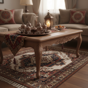 Ensemble de café turc de 6 pièces de style ottoman classique, couleur bronze - Product Image 3