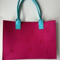 Sac fourre-tout personnalisé de grande capacité pour femmes, organisateur réutilisable en feutre de laine, rangement pliable et écologique pour les courses avec logo personnalisé