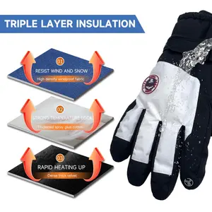 Koude Proof Waterdichte Snowboard Winter Volwassen Custom Made Nieuwste Ski Handschoenen Touchscreen Ski Handschoenen