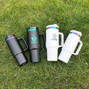 Laser Engraved Double Walled Stainless <b>Steel</b> Rainbow Plated 30Oz 40Oz Tumbler for Travel Mug - Product Image 2