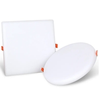 Nouveau Design plafonnier Led encastré à taille de trou réglable 9W/18W/24W/36W plafonnier carré rond sans cadre panneau mince