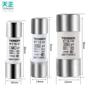 Fusible Tengen Rt18 6A 63A 500V 690V Tipo Gg con Certificación Ccc para Protección Eléctrica - Product Image 2