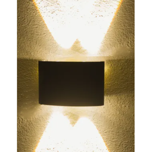 8W LED Flying bozzress lampada da parete esterna finitura nera con luce calda per esterni - Product Image 2