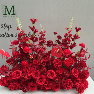 Hotale đỏ hoa sắp xếp đám cưới lối đi trang trí màu Đỏ Calla Lily anthurium hoa hàng - Product Image 1