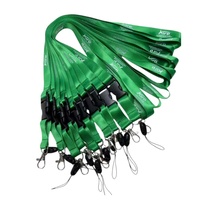 Lanière en polyester par sublimation en gros avec boucle de sécurité détachable, logo personnalisé imprimé pour porte-badge, cadeaux pour le personnel