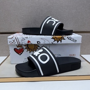 Men's <b>Slides</b> Designer Luxury Outdoor Original Box <b>Slippers</b> High Quality Large Size Flat Eva Summer Beach <b>Slippers</b> Sandals Shoes - Product Image 1