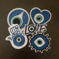 Yiwu Wintop Offre Spéciale brodé mauvais œil patchs découpé au Laser fer sur poupée jouet globe oculaire cils pour vêtements pour chapeaux en feutre