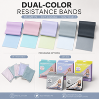 Juego de Bandas de Resistencia con Logotipo Personalizado al por Mayor, 5 Piezas, Bandas de TPE de 20LB, 25LB, 30LB, Antideslizantes, para Fitness, Yoga, Pilates, Gimnasio en Casa
