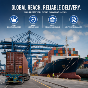 บริการโลจิสติกส์จีน ตัวแทนขนส่งที่ดีที่สุด บริการขนส่งแบบ Door to Door ทางอากาศ ทางทะเล และด่วนไปยังสหรัฐอเมริกา สหราชอาณาจักร ฝรั่งเศส เยอรมนี - Product Image 1