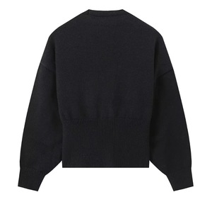 Suéter de Punto Simple de Color Sólido con Cuello en V y un Solo Botón para Mujer - Product Image 5