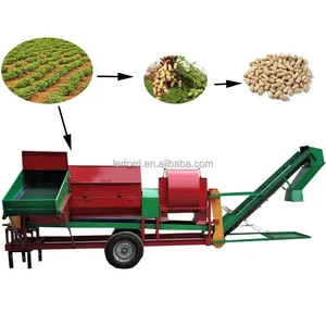 Máquina de granja de doble uso, recolector de cacahuetes de uso húmedo y seco, número de filas 3, suministro de fábrica de China