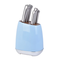 Nouvel ensemble de couteaux de chef en acier inoxydable avec bloc à couteaux, 7 pièces, compatible lave-vaisselle, design ambidextre, logo personnalisable