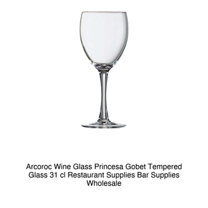 แก้วน้ำ Princesa Gobet แบบเทมเปอร์ 31 ซล. Arcoroc สูง 20 ซม. เส้นผ่านศูนย์กลาง 7 ซม. - Product Image 2