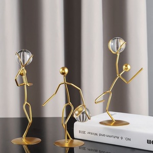 Modern Metal Sports Figure Sculpture - Abstract <strong>Athlete</strong> <strong>Figurine</strong> for Home Office Decor &amp; Creative Gift - Product Image 3