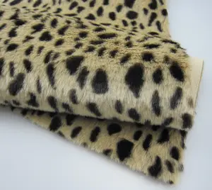 Wild beauty Super soft hand feel acrylic leopard faux fur bonding fabric For Garment/ Home textiles/