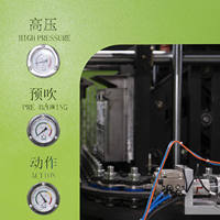 Machine de soufflage de bouteilles PET de 800 ml à 4 cavités, à haute efficacité, pilotée par PLC, pour la production de désinfectants en usine chimique et l'hygiène quotidienne