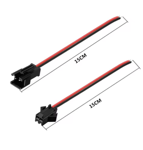 Conector de cable JST SM de 2 pines (macho y hembra) tipo pigtail - Ideal para tiras de luces LED y lámparas - Conexión segura y fácil - Product Image 2