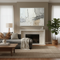 Peinture à l'huile abstraite faite à la main sur toile, personnalisée en gros, pour salon, hôtel, art mural, nature morte, imperméable et écologique