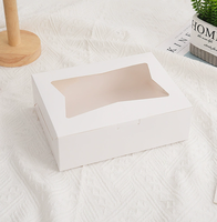 Boîte à biscuits, gâteaux et cupcakes de haute qualité en papier doré recyclable avec couvercle transparent