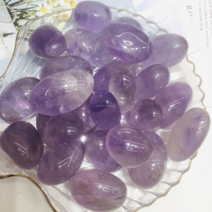 Cristalli di fengshui di <span class=keywords><strong>pietra</strong></span> burattata <span class=keywords><strong>ametista</strong></span> lavanda <span class=keywords><strong>viola</strong></span> chiaro all'ingrosso di alta qualità che curano la <span class=keywords><strong>pietra</strong></span> preziosa per la decorazione - Product Image 6