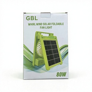 Portable Solar Fan with Solar Panel Rechargeable Battery Display Powerbank LED Light Outdoor Promotional Welcome <b>Gifts</b> - Product Image 6