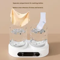 Petite machine à laver portable personnalisée alimentée par USB à double gobelet pour sous-vêtements, chaussettes, mini-gobelet à laver