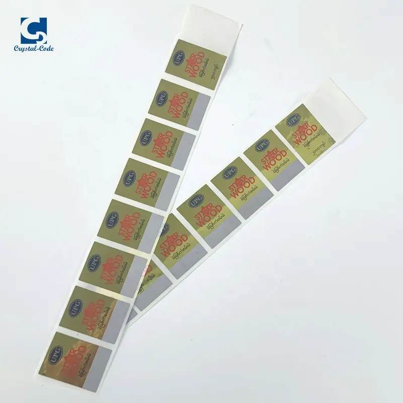 Scratch Off nhãn cuộn tự dính Sticker cuộn tự dính với màu mã QR
