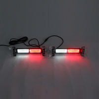 Luces LED Estroboscópicas para el Interior del Coche, Luces Intermitentes de Emergencia para el Parabrisas, Barra de Luces de Advertencia, Color Ámbar y Blanco, Montaje con Ventosas