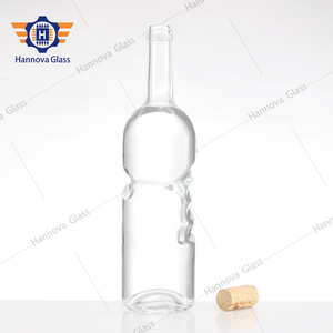 Custom LOGO <strong>Label</strong> 750 ml 75 Cl Frosted Blue V-shaped Wine Glass Bottle Fancy Empty Thin High Glass <strong>Vodka</strong> Bottles - Product Image 6