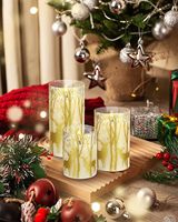 Ensemble de bougies LED sans flamme à télécommande en verre pour la décoration