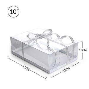 Factory Wholesale Rectangle Transparent <b>Cake</b> Boxes Wedding Party <b>Cake</b> Packaging <b>Box</b> <b>Clear</b> <b>Cake</b> Boxes for Sale - Product Image 5