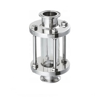 Vitre de contrôle sanitaire droite en acier inoxydable SS316L, 1 pouce (25,4 mm), TC50,5 mm, à raccordement Tri-Clamp, pour le traitement des aliments et des boissons