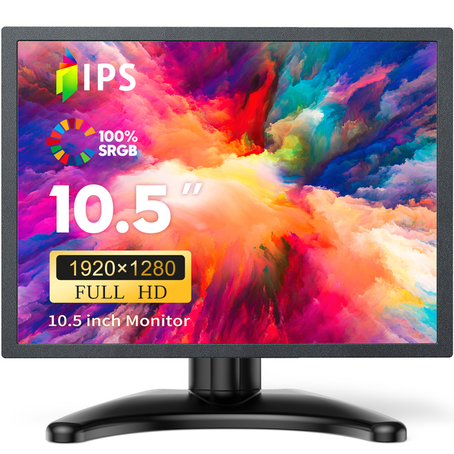 Eyoyo G1051 10.5 Inch FHD 1920x1280 100% SRGB Built-in Speaker Table IPS LCD Display CCTV Monitor With HD MI VGA PCIN DV Port
