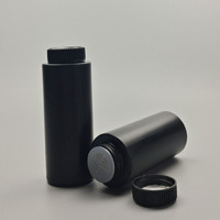 Flacon en plastique noir vide de 60 ml et 100 ml avec tamis et bouchon, distributeur de poudre sèche, flacon en plastique de 3,4 oz (2 oz) pour poudre de talc pour bébé