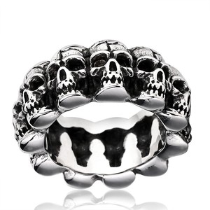 New Personality High Quality Punk Jewelry Stainless Steel <strong>Skull</strong> <strong>Ring</strong> for Men - Product Image 6