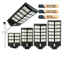 Lampadaire solaire tout-en-un 500W-2000W, étanche IP65, ABS, haute luminosité, LED SMD, détecteur de mouvement, télécommande