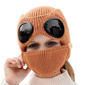 겨울 어린이 따뜻한 사이클링 방풍 스키 비니 열 Balaclava 모자 및 마스크