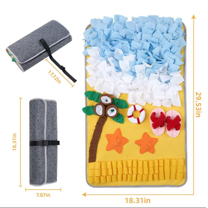 Dog Snuffle <b>Mat</b> Interactive Feeder Puzzle Pad for Smell Training Slow Eating Anxiety Relief Pet Olfactory Foraging Sniffing Pads - Product Image 2