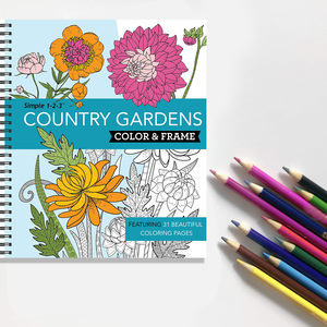 Uptodate livre de <span class=keywords><strong>coloriage</strong></span> à couverture rigide personnalisé imprimé livres de dessin en spirale enfants <span class=keywords><strong>adulte</strong></span> livre de <span class=keywords><strong>coloriage</strong></span> pour le soulagement de l'anxiété - Product Image 1