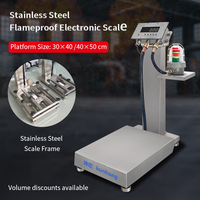 Balance électronique en acier inoxydable avec pesée, balances durables, banc de pesage 40*50 150 kg, alarme LED, balance électronique à plateforme ODM