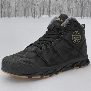 Özel logo anti kayma trekking polar pamuk sneakers çalışma açık erkekler için yürüyüş ayakkabıları kış kar ayak bileği sıcak çizmeler erkekler - Product Image 1
