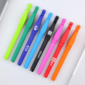 Bestseller OEM Kunststoff-Handyhalter Signatur-Gelstift mit Touchscreen-Stylus 0,5mm Blau/Rot - Product Image 3