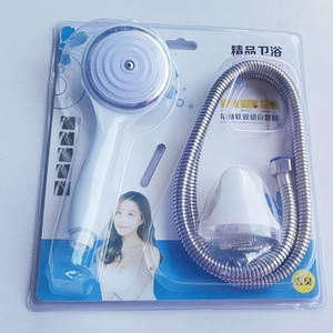 Juego de Ducha con Cabezal de Rociado Manual, Manguera Flexible, Soporte de Pared Redondo Ajustable, Material ABS, Diseño Moderno, Portátil - Product Image 4