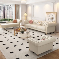 Amerikanisches Ecksofa mit Drei Sitzen, Modulares Retro-Wohnzimmermöbel-Set für Villen